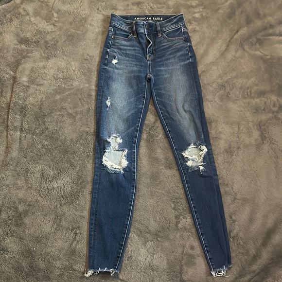 American eagle High Rise Skinny Dream Jean size 00 - Picture 1 of 5